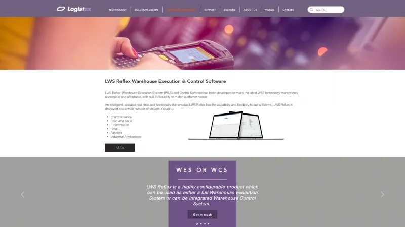 Homepage of LWS Reflex WMS