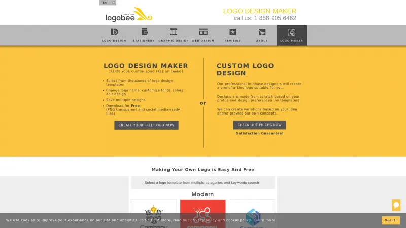 Homepage of LogoBee