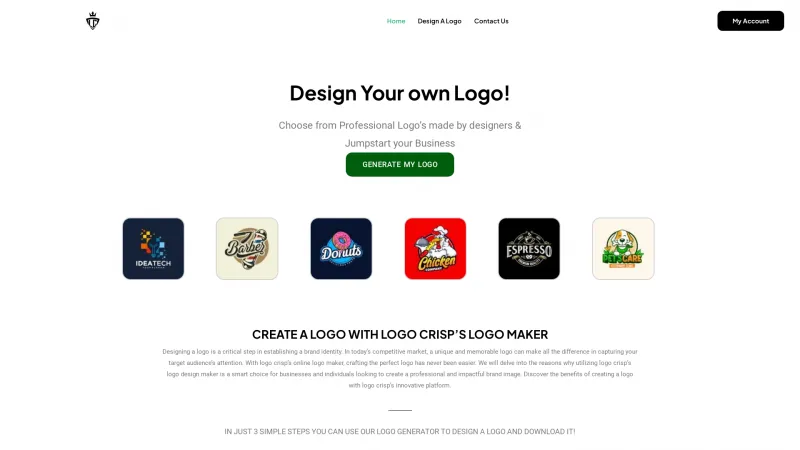 Homepage of LogoCrisp