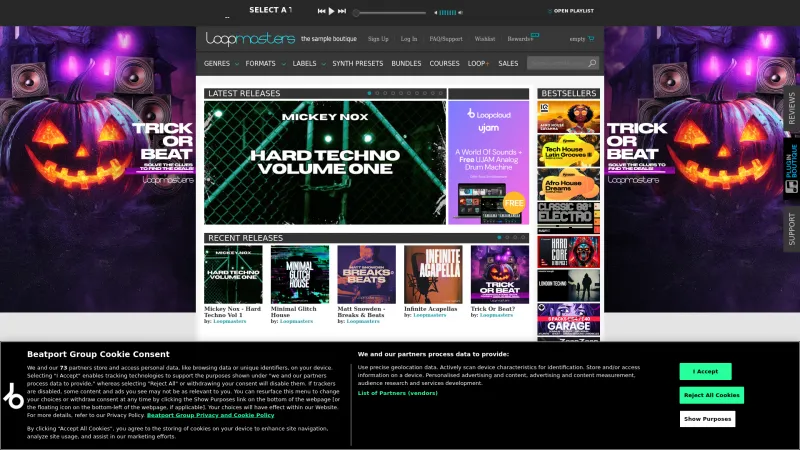 Homepage of Loopmasters