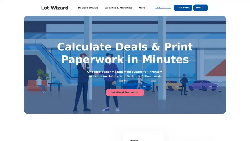 Homepage of Lot Wizard