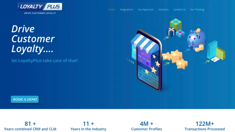 Homepage of LoyaltyPlus