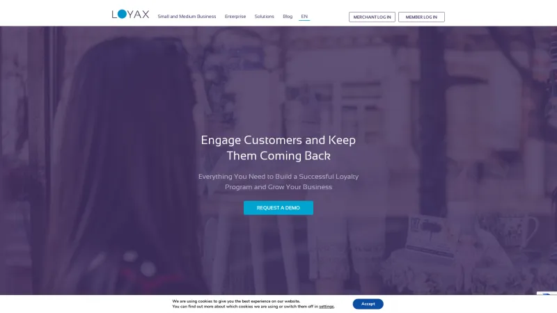 Homepage of Loyax Loyalty Platform