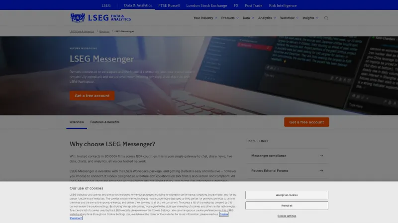 Homepage of LSEG Messenger