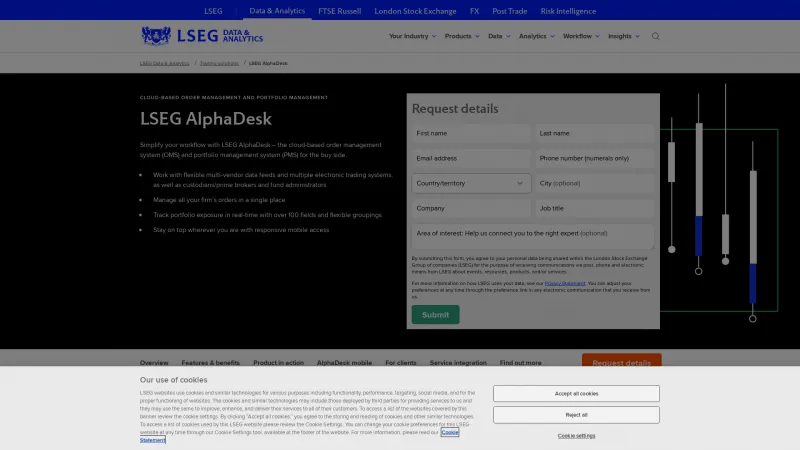 Homepage of LSEG AlphaDesk