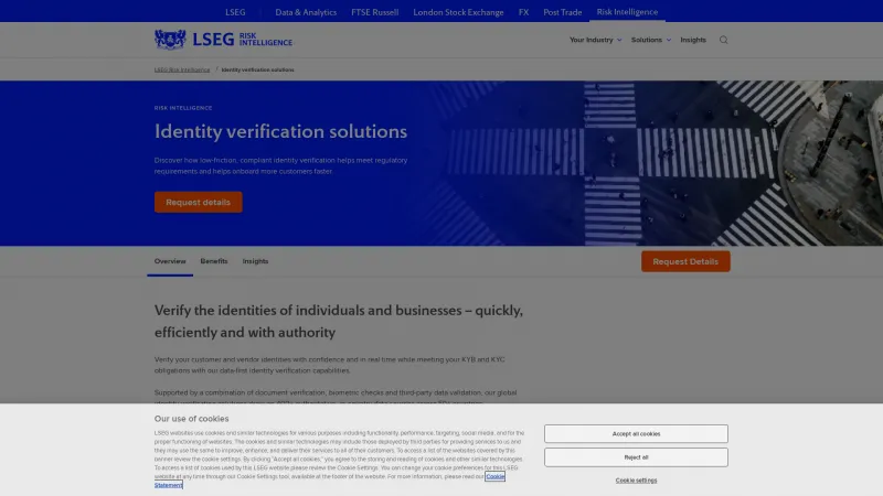 Homepage of LSEG Risk Intelligence