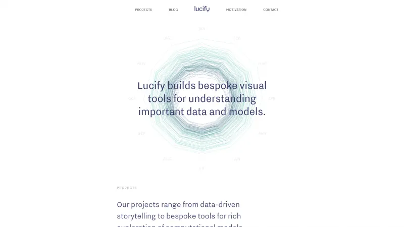 Homepage of Lucify