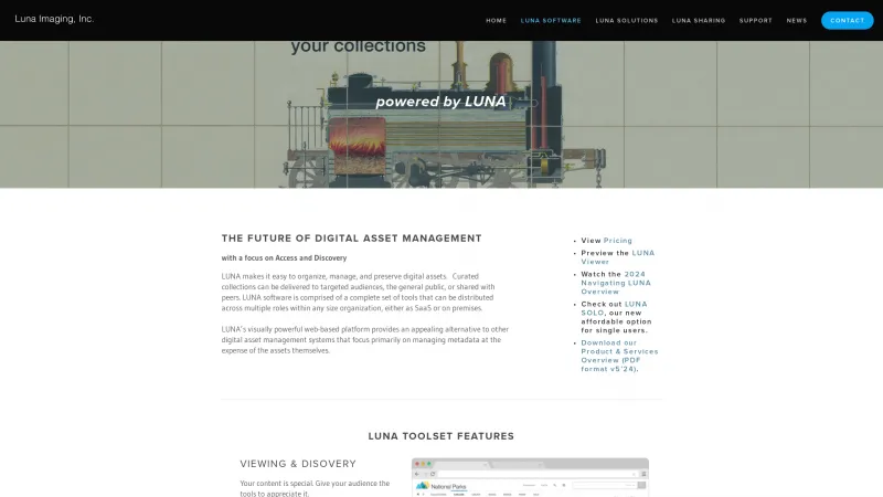 Homepage of LUNA