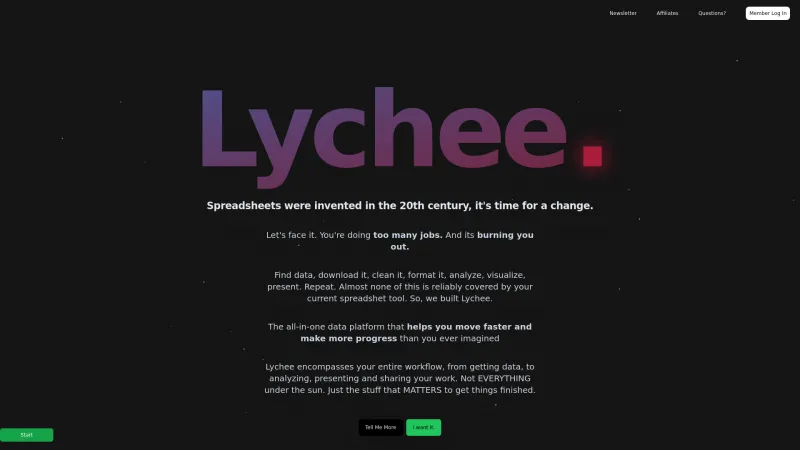 Homepage of Lychee