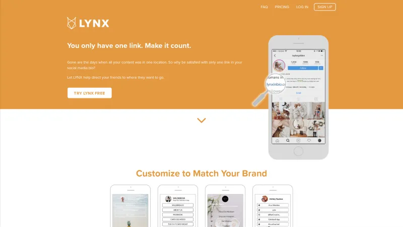 Homepage of LYNX