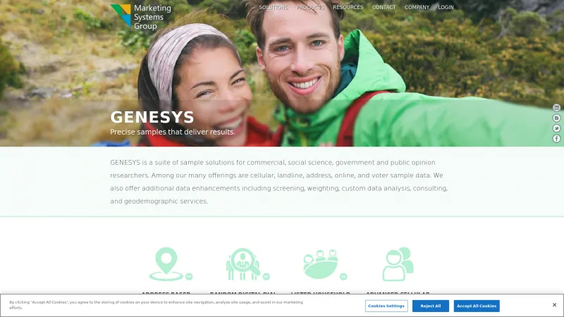 Homepage of GENESYS