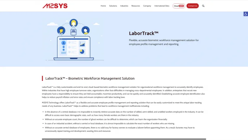 Homepage of LaborTrack