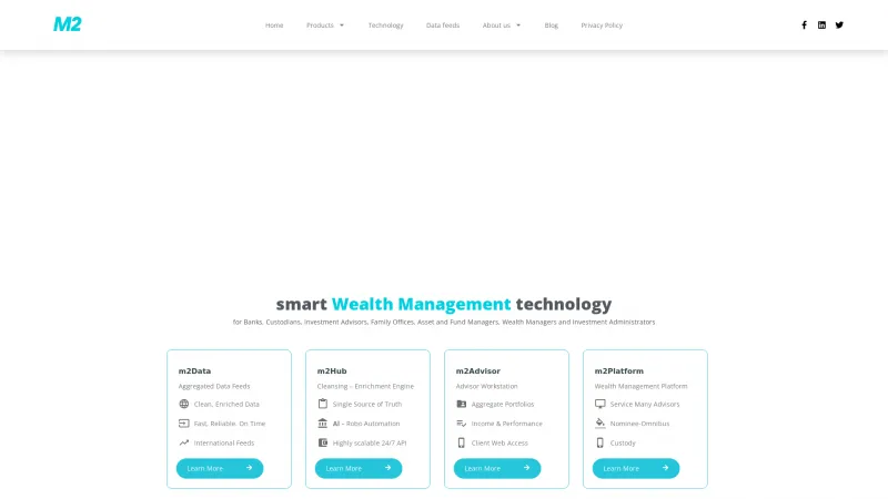 Homepage of M2Advisor