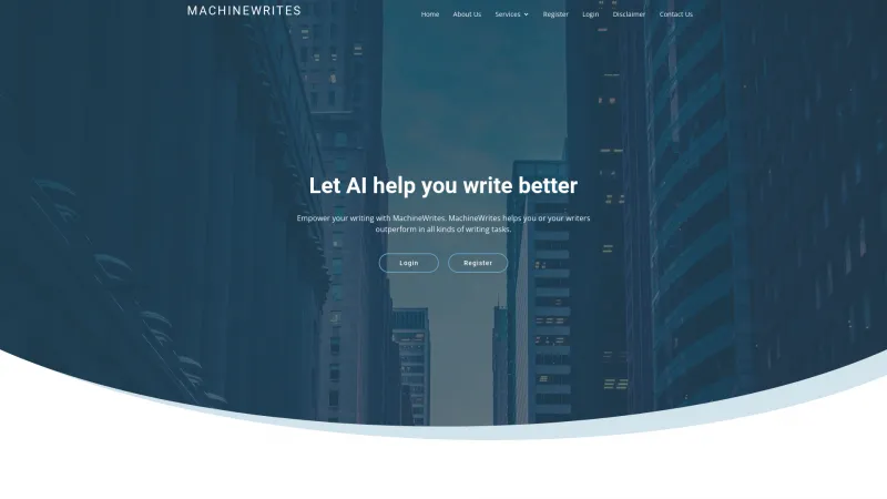 Homepage of MachineWrites