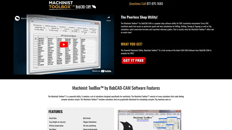 Homepage of Machinist Toolbox