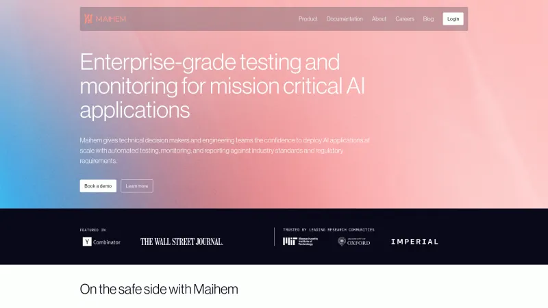 Homepage of MAIHEM