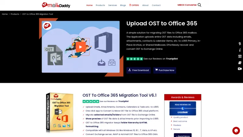 Homepage of OST to Office 365 Migration