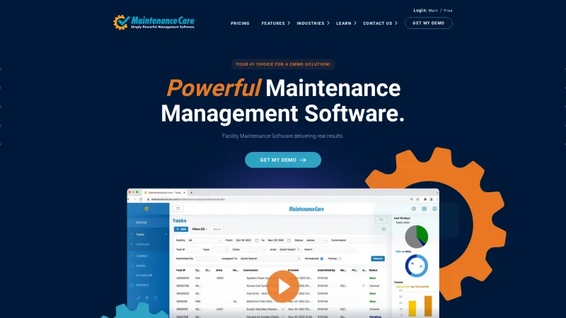 Homepage of Maintenance Care