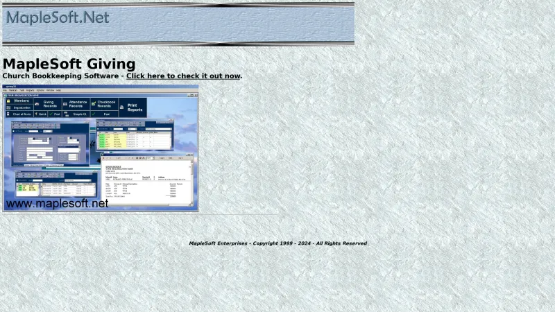 Homepage of MapleSoft Giving