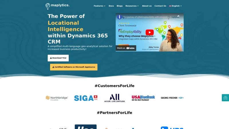 Homepage of Maplytics