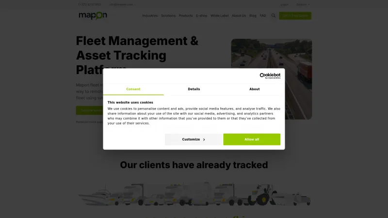 Homepage of Mapon