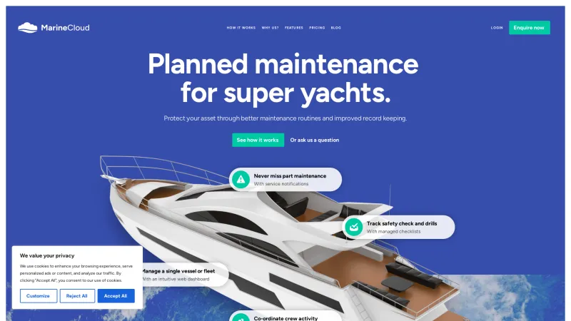 Homepage of Marine Cloud