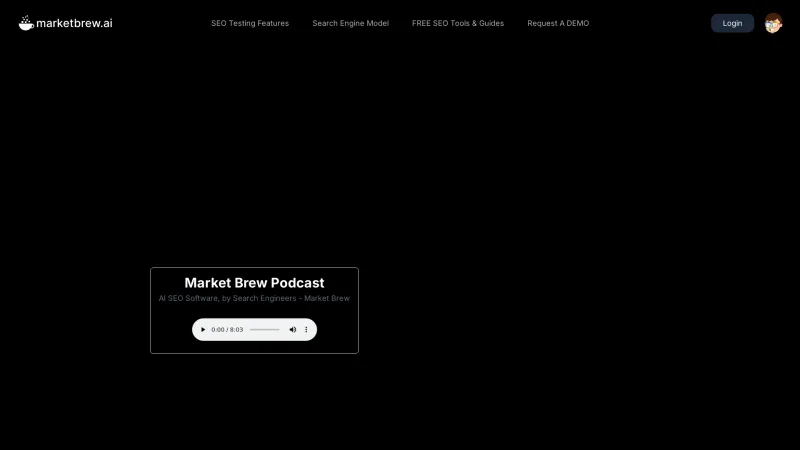 Homepage of Market Brew