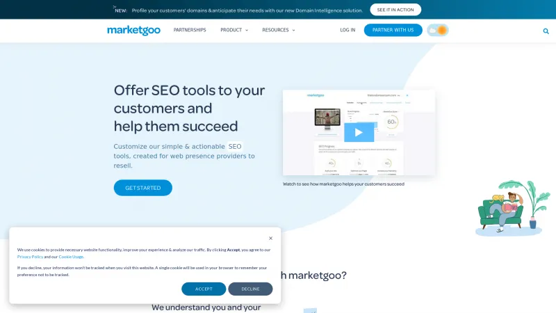 Homepage of marketgoo