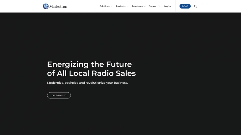 Homepage of Marketron