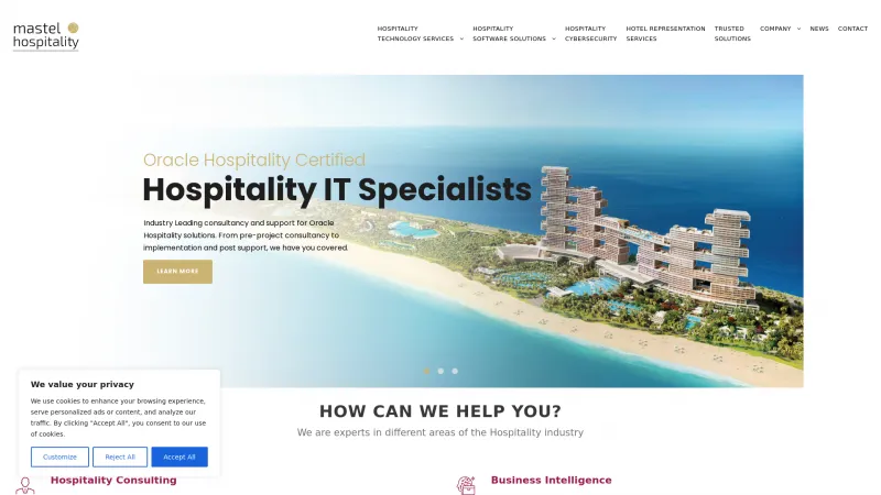 Homepage of Hotel Dashboard