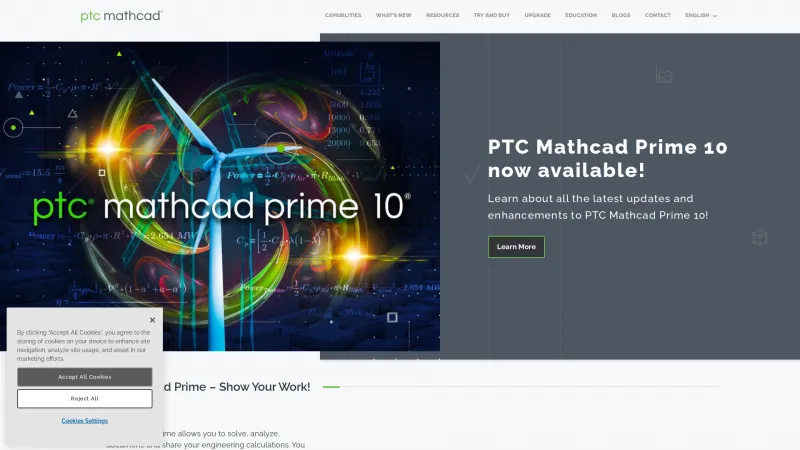 Homepage of PTC Mathcad