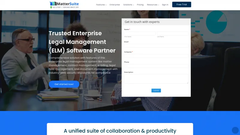 Homepage of MatterSuite