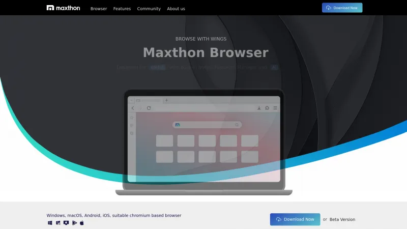 Homepage of Maxthon