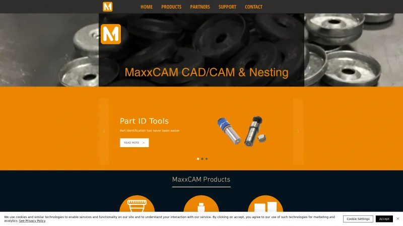 Homepage of MaxxCAM