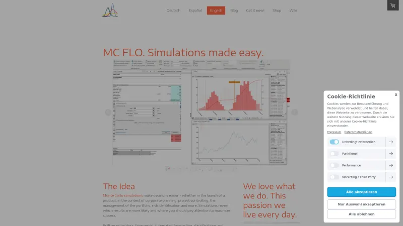 Homepage of MC FLO