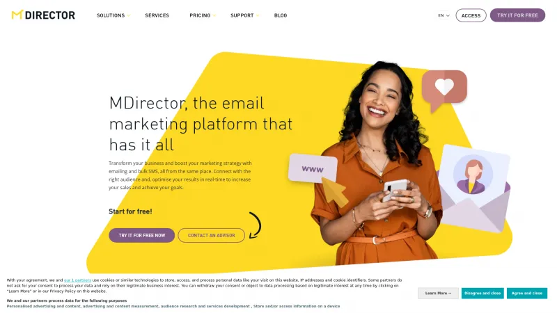 Homepage of MDirector