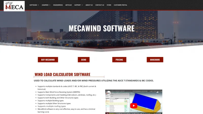 Homepage of MecaWind