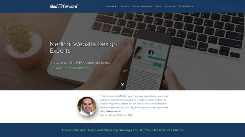 Homepage of MedForward