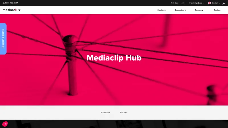 Homepage of Mediaclip HUB