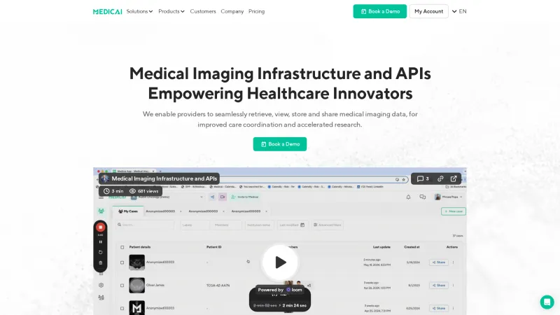 Homepage of Medicai