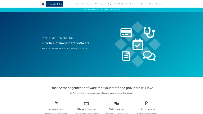 Homepage of Medilink