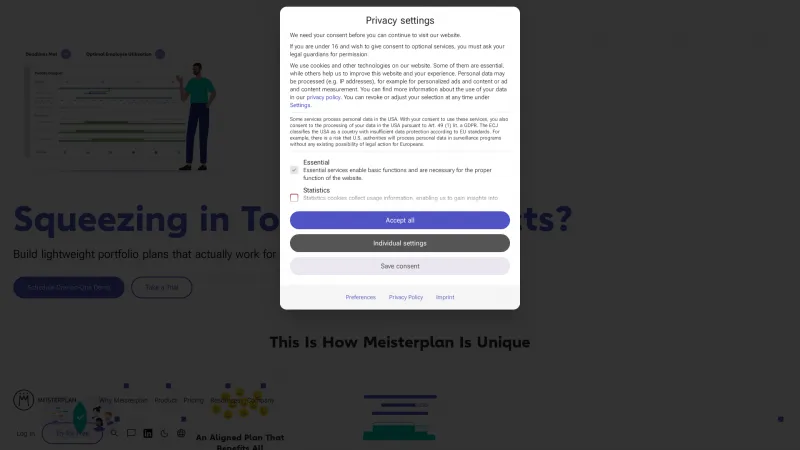 Homepage of Meisterplan