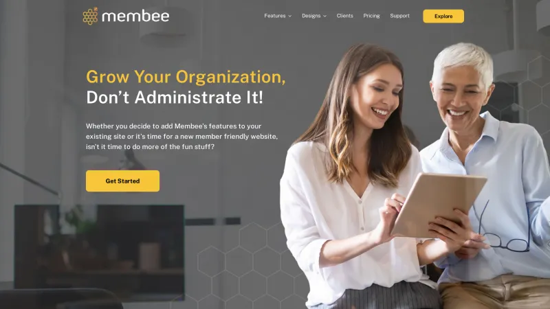 Homepage of Membee