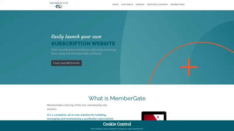 Homepage of MemberGate