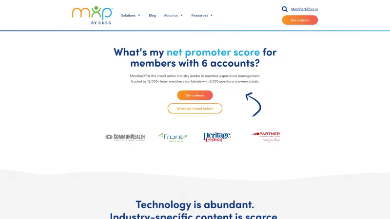 Homepage of MemberXP