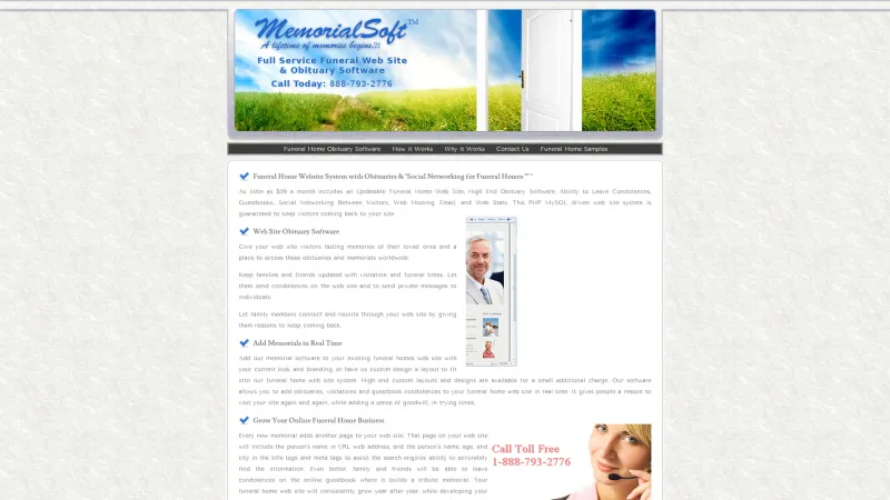 Homepage of MemorialSoft