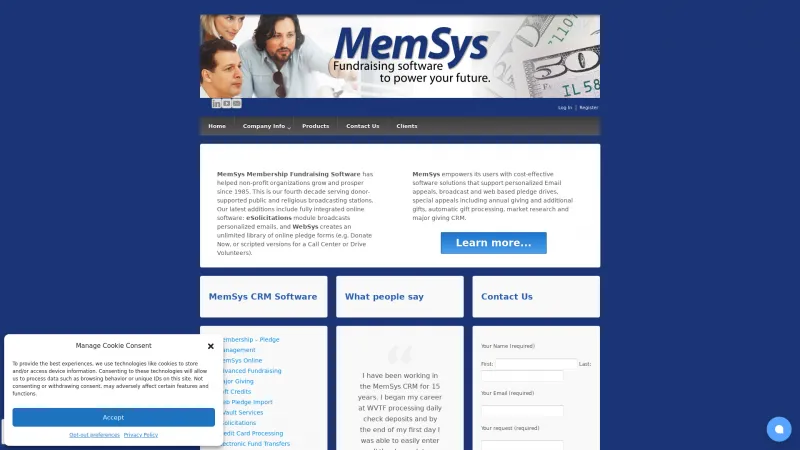 Homepage of MemSys