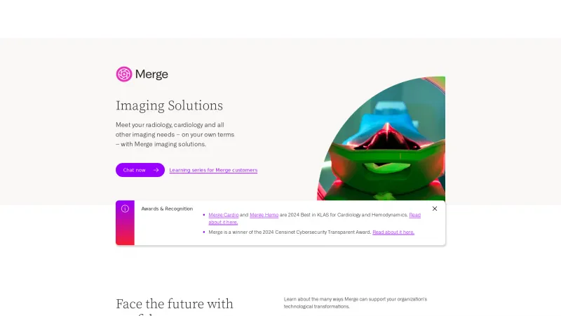 Homepage of Merative Merge