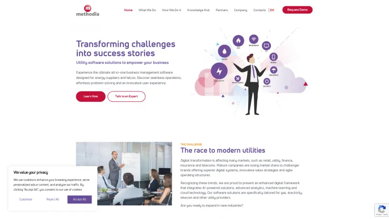 Homepage of 360 Utility & Telecom Suite