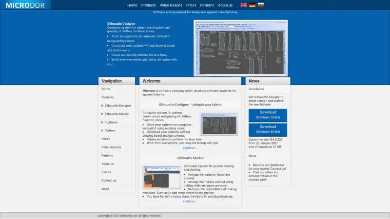 Homepage of Microdor